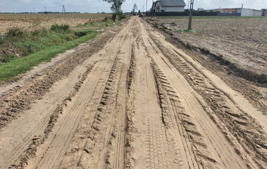 Przebudowa drogi gminnej prace budowlane