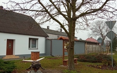Zdjęcie przedstawia ogr&oacute;dek dydaktyczny przyjazny pszczołom