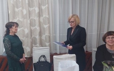 Podziękowania dla Przewodniczącej i Zarządu KGW w Śniatach