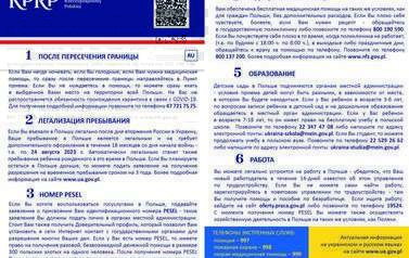 Ulotka informacyjna Ukraina