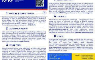 Ulotka informacyjna Ukraina