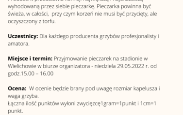 Konkurs Święto Pieczarki plus regulamin