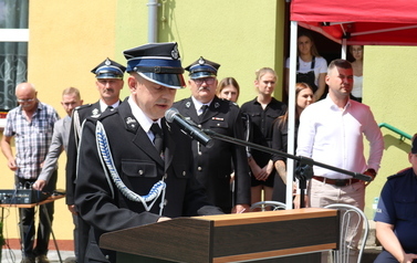 Przekazanie nowego samochodu ratowniczo-gaśniczego dla Ochotniczej Straży Pożarnej Wilkowo Polskie