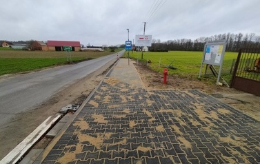 zdjęcie przedstawia remont drogi Dębsko-Prochy