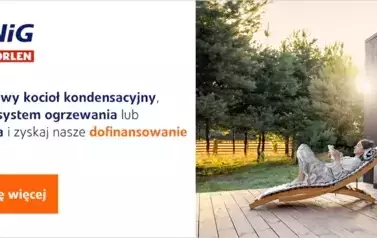 Zdjęcie z informacjami firmy PGNIG odnośnie dofinansowania do wymiany źr&oacute;deł ciepła