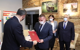 Przedstawiciele Starostwa Powiatowego w Grodzisku Wielkopolskim