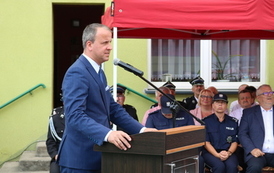 Przekazanie nowego samochodu ratowniczo-gaśniczego dla Ochotniczej Straży Pożarnej Wilkowo Polskie