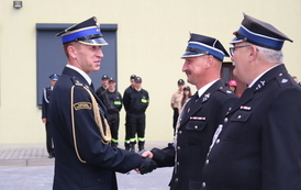 Przekazanie nowego samochodu ratowniczo-gaśniczego dla Ochotniczej Straży Pożarnej Wilkowo Polskie