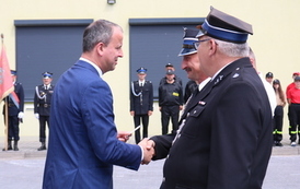 Przekazanie nowego samochodu ratowniczo-gaśniczego dla Ochotniczej Straży Pożarnej Wilkowo Polskie