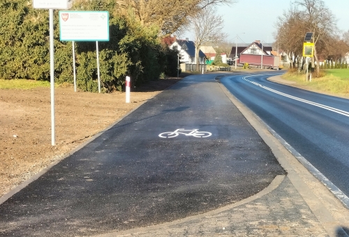 Przebudowa drogi wojew&oacute;dzkiej nr 312 w&nbsp;m. Ziemin polegająca na&nbsp;budowie drogi dla rower&oacute;w