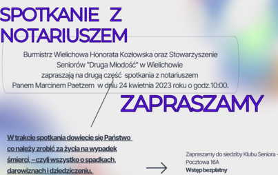 Zdjęcie do Spotkanie z notariuszem - zaproszenie