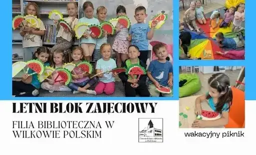 Wakacyjny piknik w bibliotece.