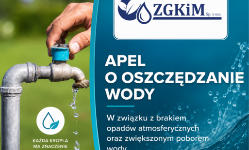 Apel ZGKiM o oszczędzanie wody