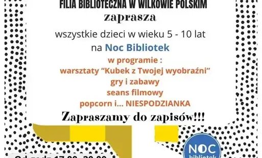Noc bibliotek w Filii Bibliotecznej w Wilkowie Polskim